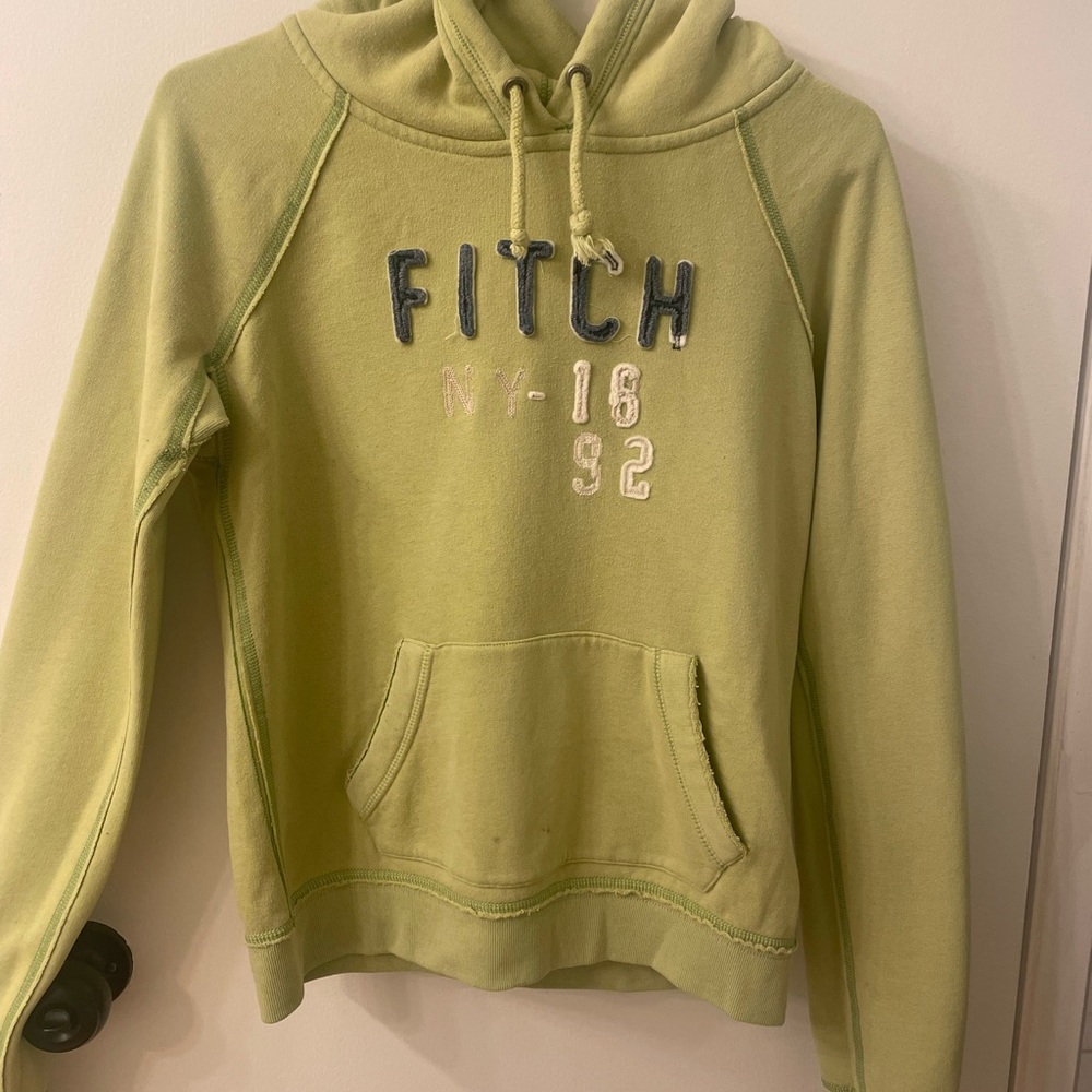 Abercrombie & Fitch Light Green Hoodie Sweater